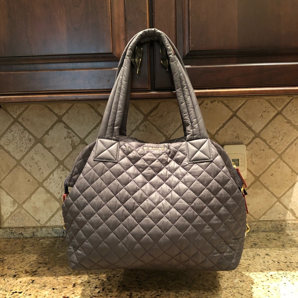 BRAND NEW MZ WALLACE Large Sutton Bag Magnet Gray